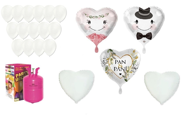 SVATEBNÍ HELIUM SADA  - 400 L - Svatba