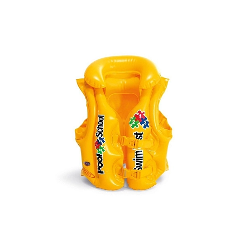 Nafukovací vesta plavecká - plovací - 50 x 47 cm - žlutá - vel. (3-6 let)