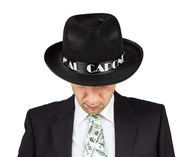 Klobouk černý - AL CAPONE - mafián - mafie - gangster - dospělý