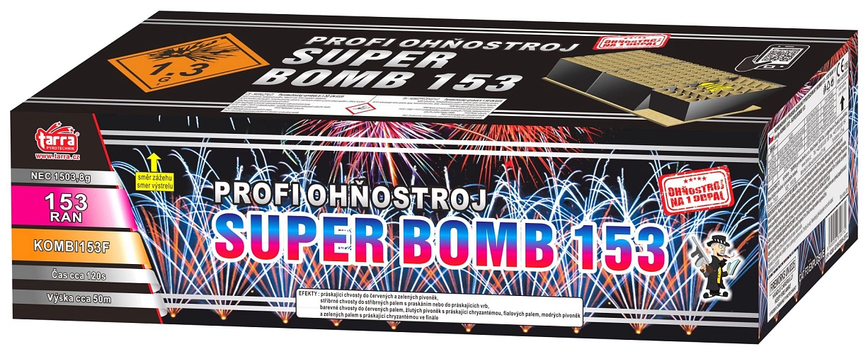PROFI SLOŽENÝ OHŇOSTROJ SUPER BOMB 153 RAN 1/1