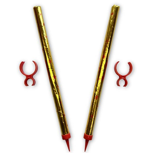 PÁRTY FONTÁNA na dort  25 cm + držák na láhev - 2 ks - zlatá 4/100/1