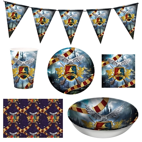 Dětská narozeninová sada čaroděj Harry - 12 osob