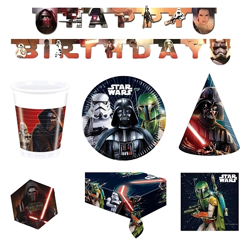 Dětská narozeninová sada STAR WARS - 12 osob