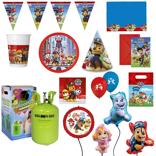 Dětská narozeninová sada Tlapková Patrola - Paw Patrol s balónky a heliem - 10 osob