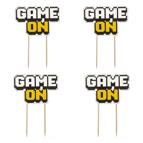 Dekorace na dort GAME ON - Pixel - Minecraft - 10 cm - 4 ks