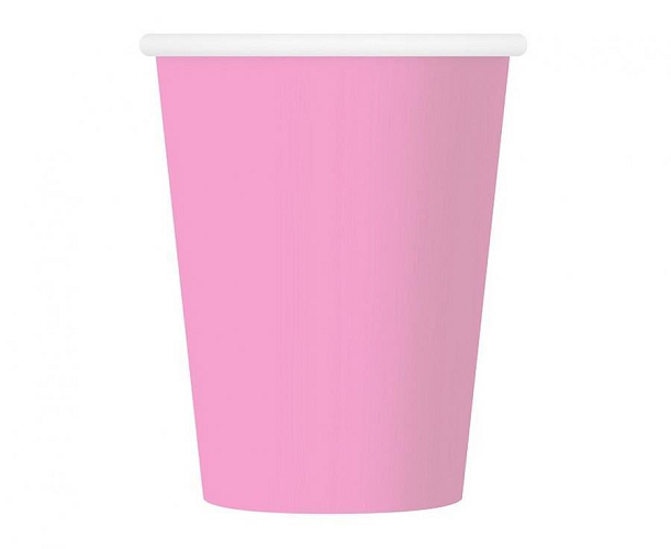 Kelímky růžové 250 ml - 6 ks