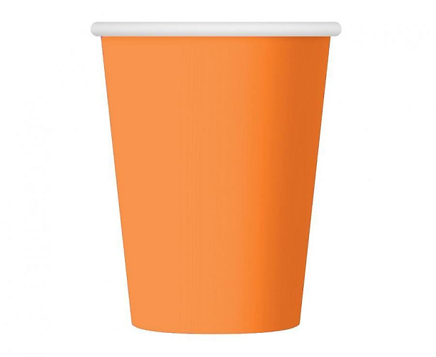 Kelímky oranžové - 250 ml - 6 ks - Halloween