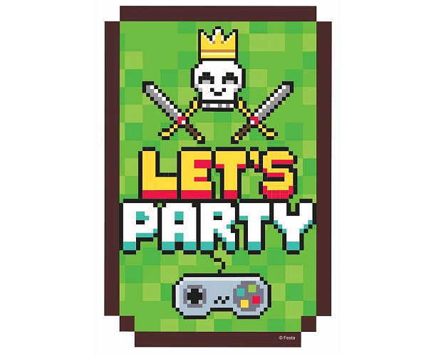 Pozvánky Pixel - Minecraft - 6ks