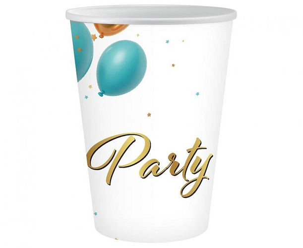 Papírové kelímky PÁRTY - narozeniny - 250 ml - 6 ks