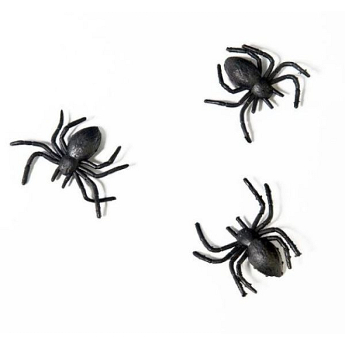 PAVOUCI PLASTOVÍ ČERNÍ 3x3cm - 10 ks - Halloween