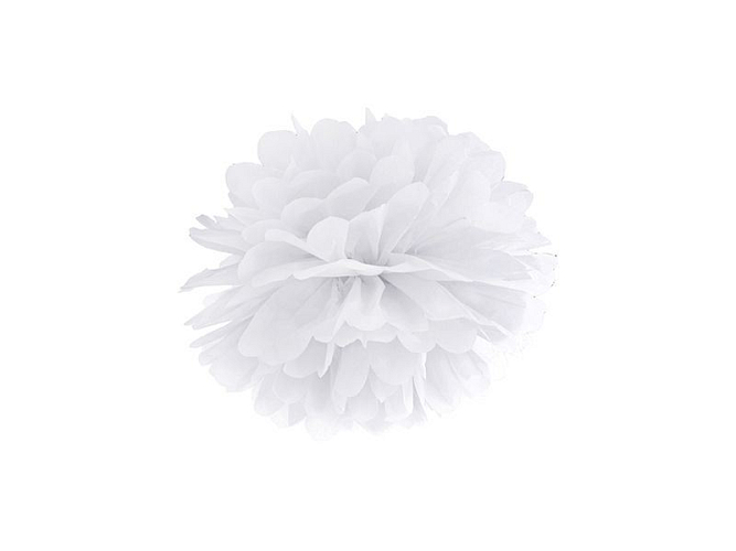 PAPÍROVÝ POMPOM 25cm - BÍLÁ
