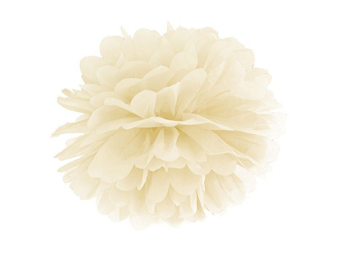 PAPÍROVÝ POMPOM 35cm - KRÉMOVÁ