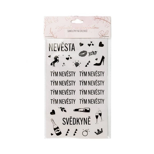 Samolepky na skleničky - Rozlučka se svobodou - 10 ks