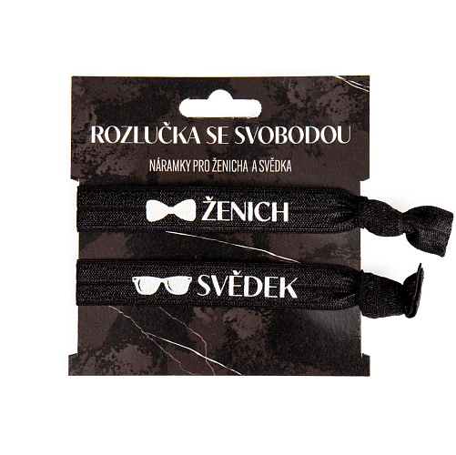 Náramky Ženich - Svědek -  Rozlučka se svobodou - 2 ks