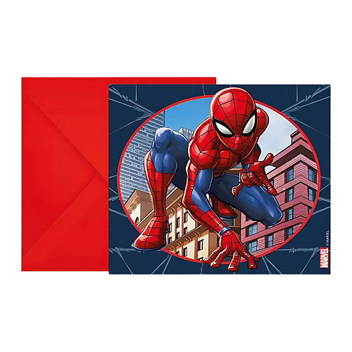 Pozvánky s obálkami SPIDERMAN - Crime Fighter - 6 ks