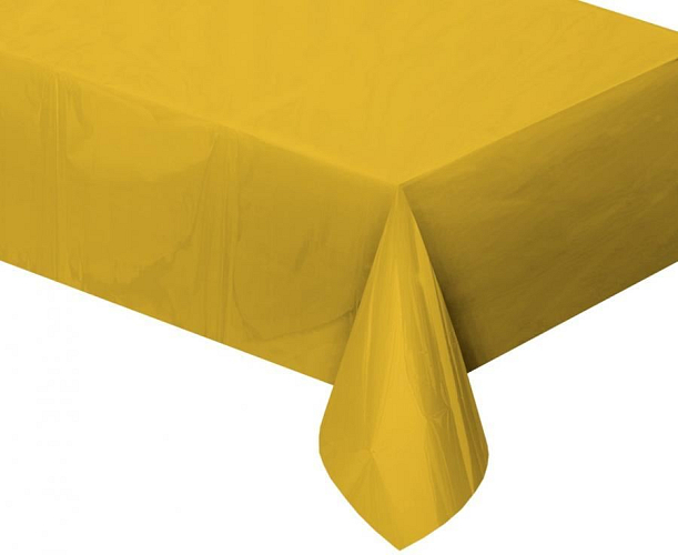Ubrus foliový metalický zlatý - Silvestr - 137 x 183 cm