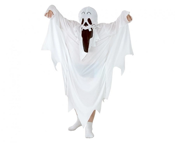 Dětský kostým DUCH - ghost - vel.110/120 cm - unisex - Halloween
