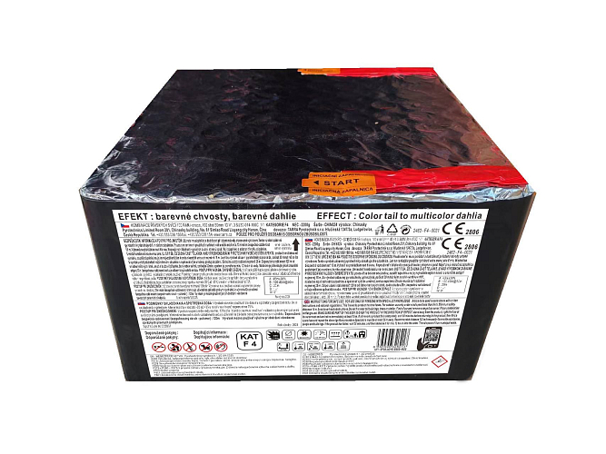 Ohňostroj -BATERIE VÝMETNIC 100 RAN Color tail to multicolor dahlia  1/1