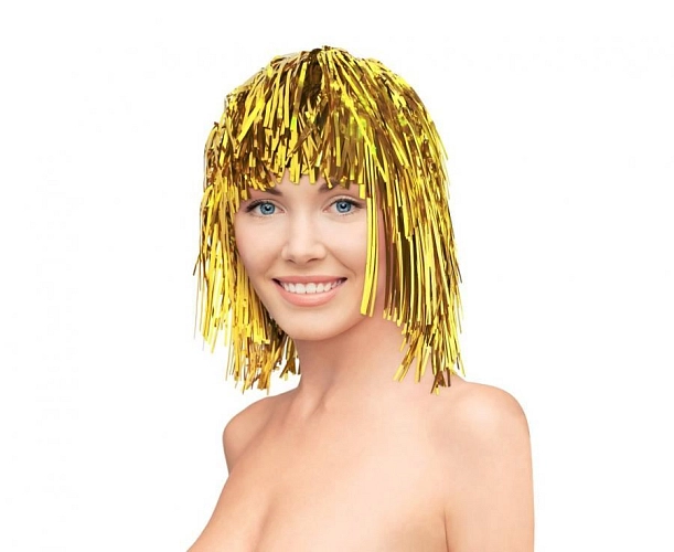 Paruka foliová zlatá