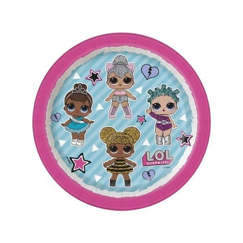 Papírové talíře LOL SURPRISE, 8 ks - 18 cm