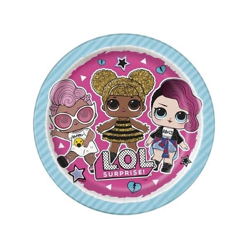 Papírové talíře LOL SURPRISE, 8 ks - 22 cm
