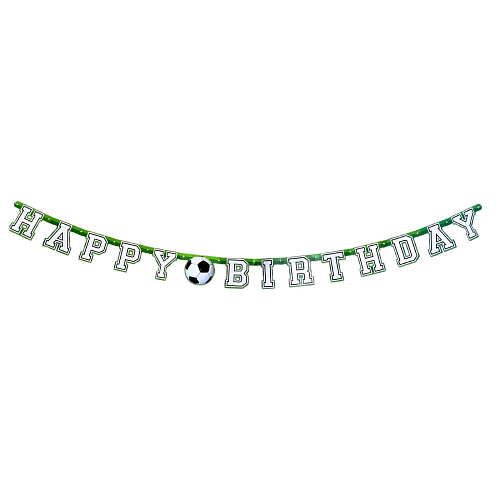 Girlanda - Happy Birthday - narozeniny - Fotbal - 213 cm