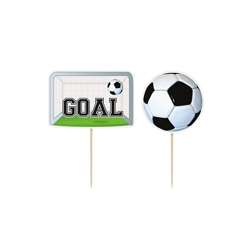 Zapichovátka do cupcaku - muffinu - Fotbal - 6 ks