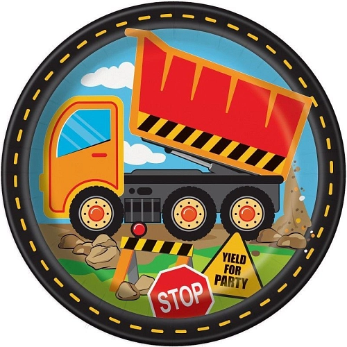Papírové talíře - stavba - Staveniště 23 cm - 8ks