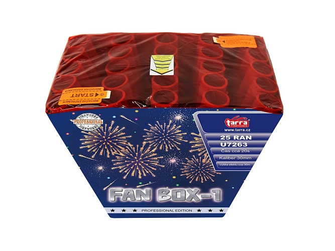 OHŇOSTROJ BATERIE VÝMETNIC  FAN BOX 1 - 25 RAN 4/1