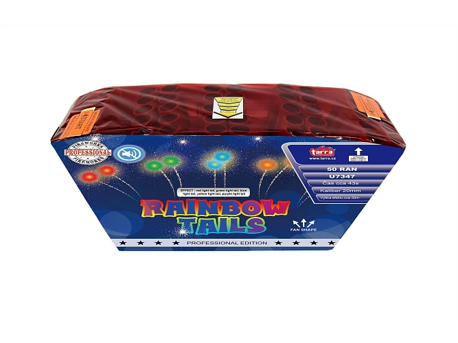 OHŇOSTROJ/BATERIE VÝMETNIC  RAINBOW TAILS 50 RAN  - TICHÝ - 6/1