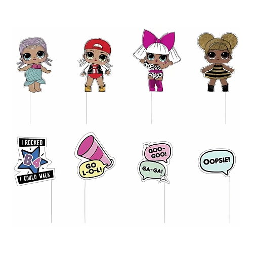 Foto doplňky - FOTO KOUTEK - LOL SURPRISE - 8 ks