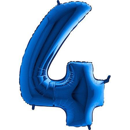 Balón foliový číslice MODRÁ - BLUE 102 cm - 4