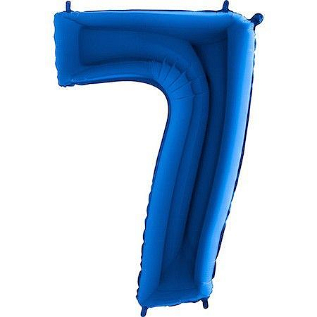 Balón foliový číslice MODRÁ - BLUE 102 cm - 7