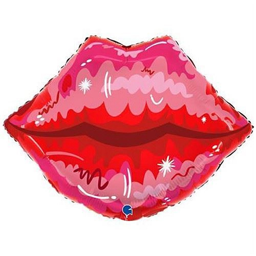 Balón foliový rudé RTY - Pusa - Kiss - 56 cm