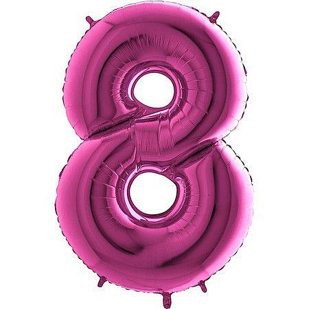 Balón foliový číslice RŮŽOVÁ - PINK 102 cm - 8