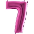 Balón foliový číslice RŮŽOVÁ - PINK 102 cm - 7