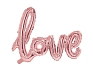Balón foliový LOVE  - Valentýn / Svatba - rose gold - růžovo zlatý - 73 x 59 cm