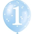 Balónky 1. narozeniny KLUK - 5 ks - 30 cm - Happy birthday - MODRÉ