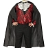 KOSTÝM - ČERNÝ PLÁŠŤ VAMPÍR - Upír - Drakula - 130 cm - Halloween