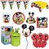 Dětská narozeninová sada myšák Mickey Mouse s balónky a heliem - 12 osob, 76 ks