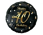 Balón foliový 40 let - Happy birthday - narozeniny - 45 cm