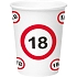 Kelímky dopravní značka 18 let - 250 ml - 8 ks