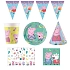 Dětská narozeninová sada prasátko Pepina - Peppa Pig - 12 osob, 66 ks