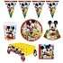 Dětská narozeninová sada myšák Mickey Mouse - 12 osob, 66 ks