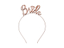 Čelenka Bride - Nevěsta - růžovo zlatá (rose gold) - Rozlučka se svobodou