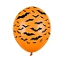 Latexové balónky oranžové - netopýři - 30 cm - Halloween - 6 ks