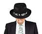 Klobouk černý - AL CAPONE - mafián - mafie - gangster - dospělý