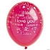 Balónky I LOVE YOU - 19 jazyků / 100 ks v balení - Valentýn