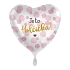 Balón foliový - Je to holčička - srdce - 43 cm