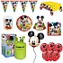 Dětská narozeninová sada myšák Mickey Mouse s balónky a heliem - 12 osob, 76 ks